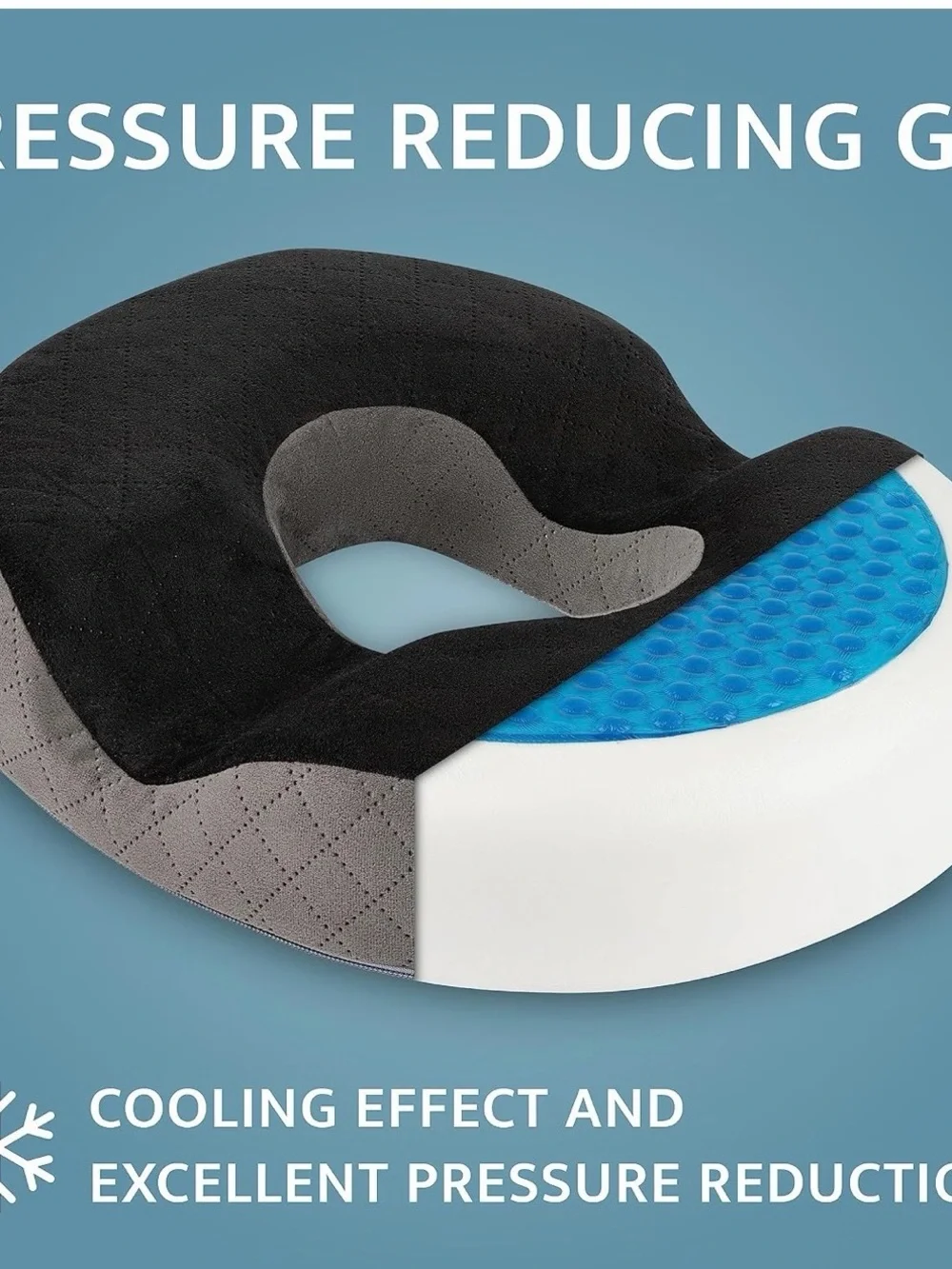 Gel Donut Pillow Lifting Cushion Donut Cushion for Tailbone Hemorrhoid Cushion